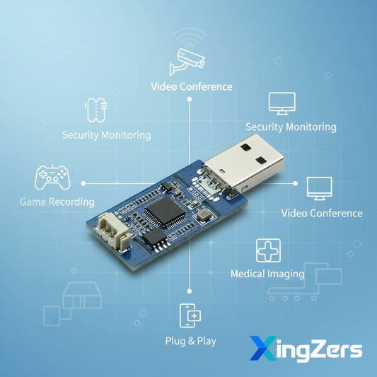 XingZers 1080P USB Video Capture Module AV CVBS S-Video Converter UVC Driver-Free