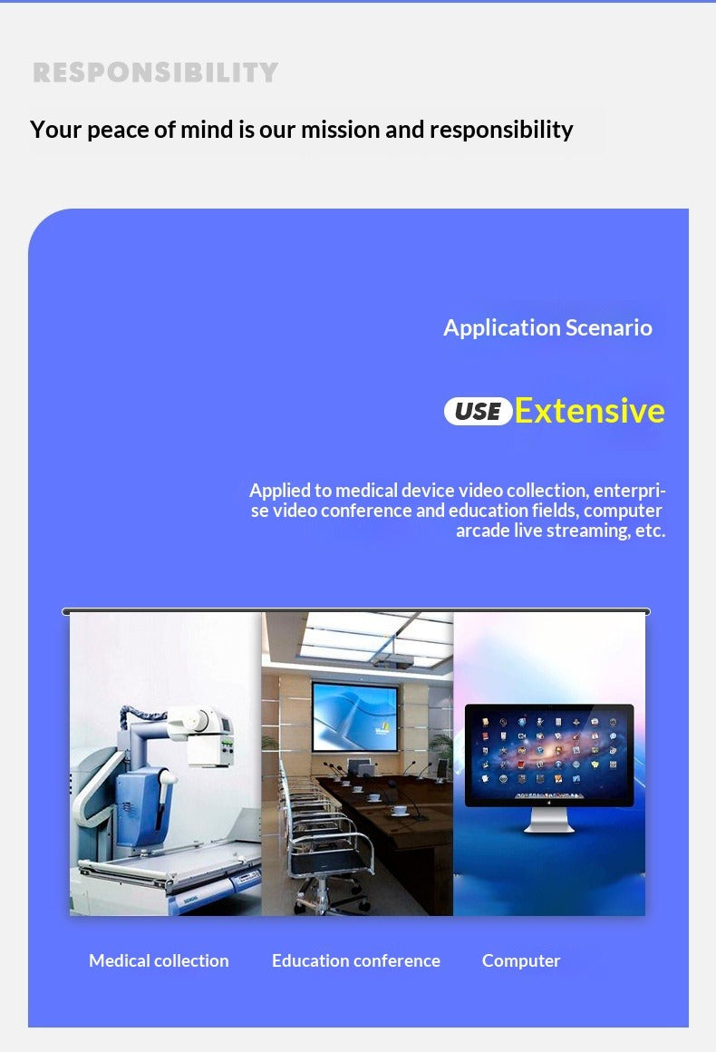 VGA to USB 3.0 Video Capture Card with Loop Out, 1080P 30FPS, Driver Free UVC UAC for Medical Imaging, Industrial Camera and Live Streaming - 产品详情图 3