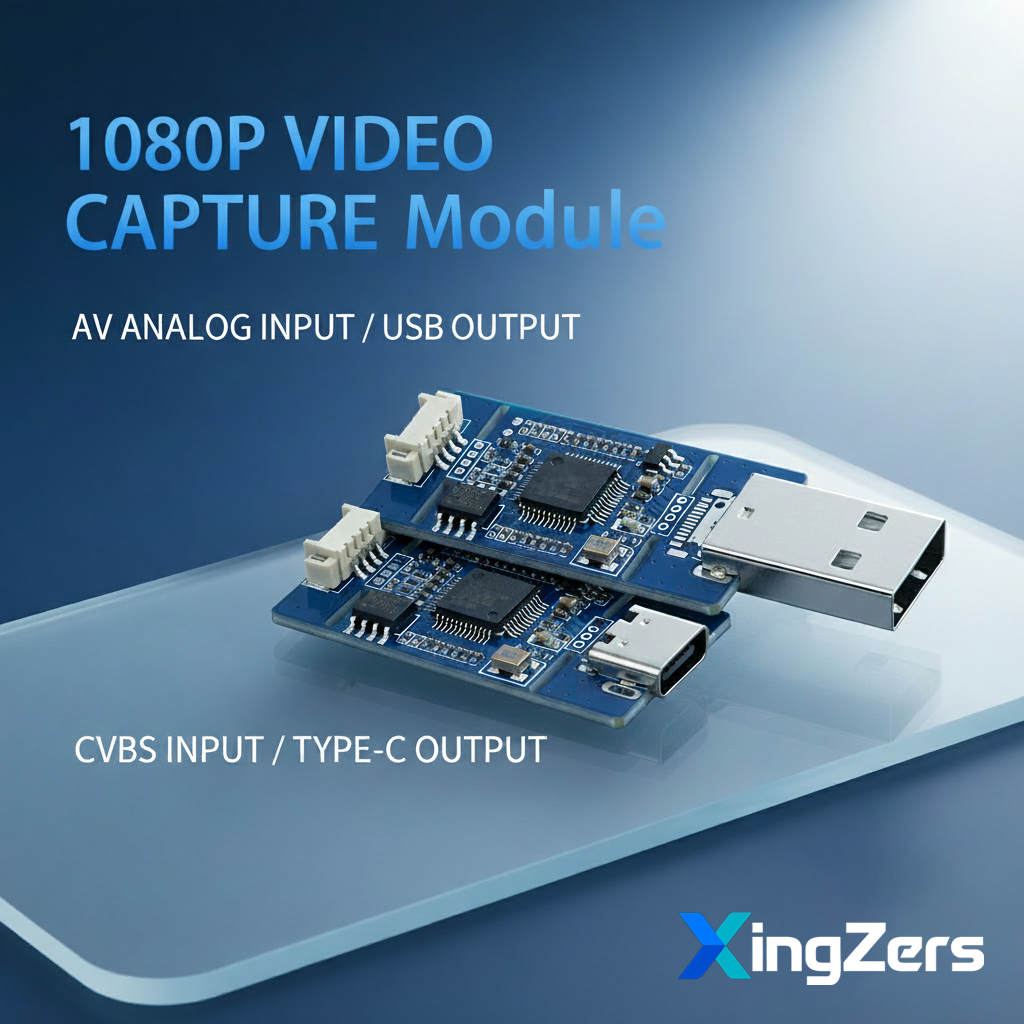 XingZers 1080P Analog Video AV CVBS S Video to USB and USB Type C UVC Capture Module