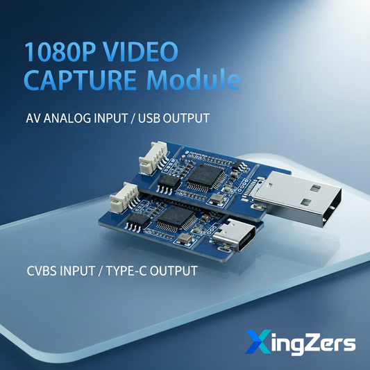 XingZers 1080P Analog Video AV CVBS S Video to USB and USB Type C UVC Capture Module
